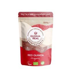 Grano rojo de quinoa real...